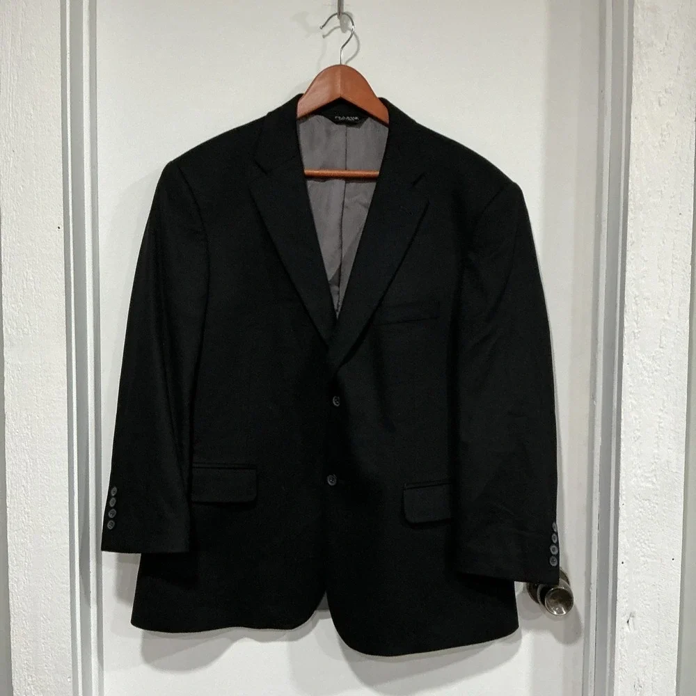 Jos A Bank Signature Collection Men Sz 44S Black Cashmere Sport Coat, Luxury